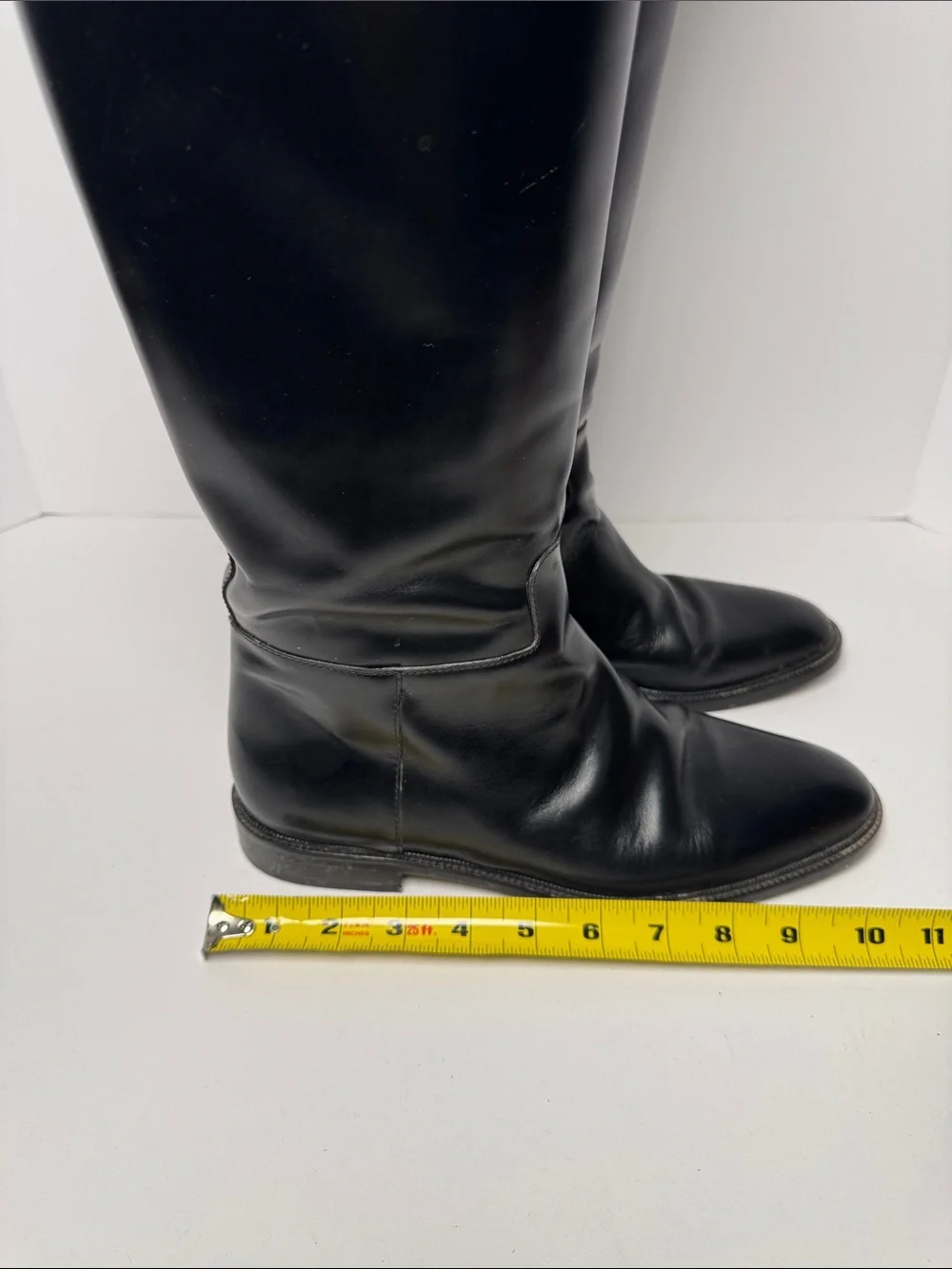 MICHAEL KORS Braden Two-Tone Leather Riding Boots Black Brown Equestrian 10